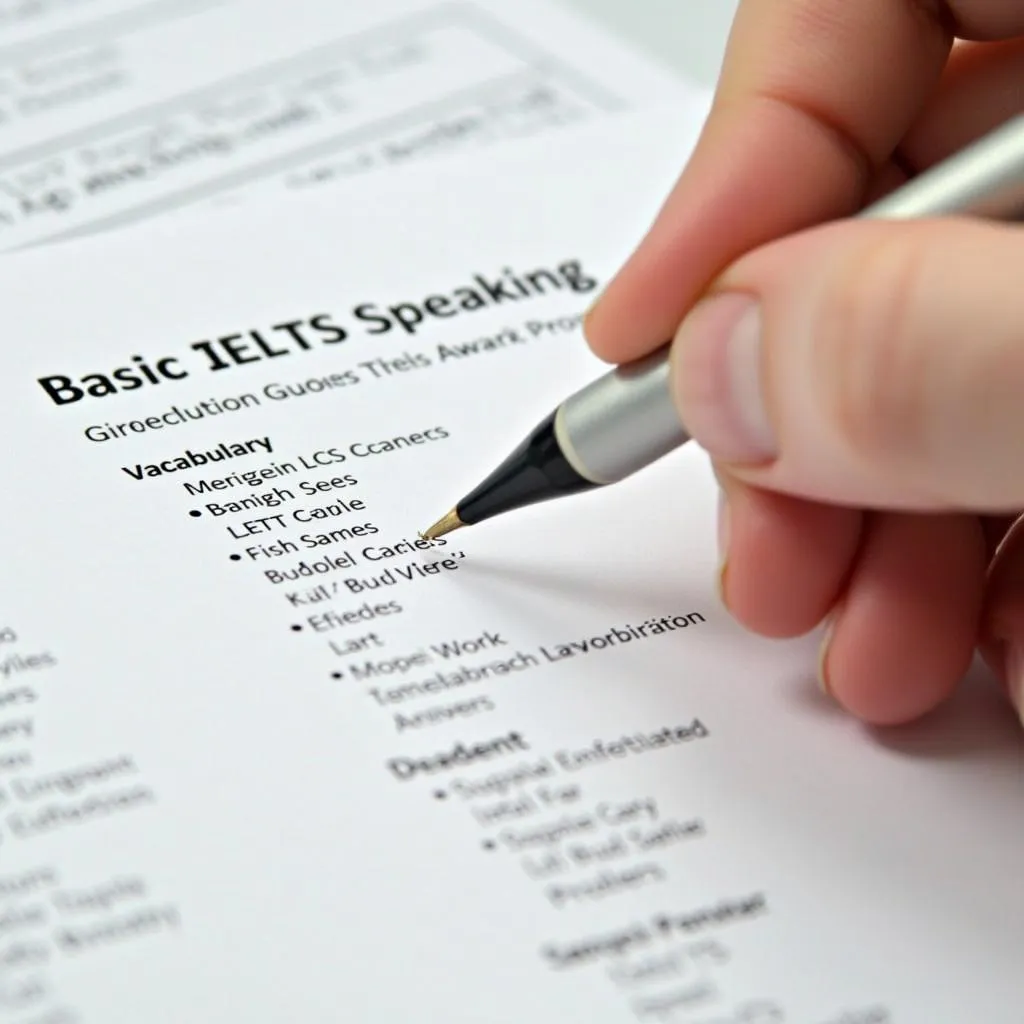 Tài liệu luyện IELTS Speaking cơ bản