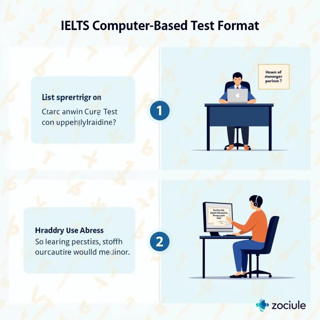 Hình ảnh minh họa bài thi IELTS trên máy tính