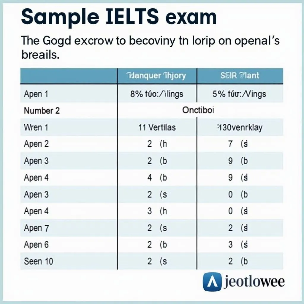 Thời khóa biểu thi IELTS