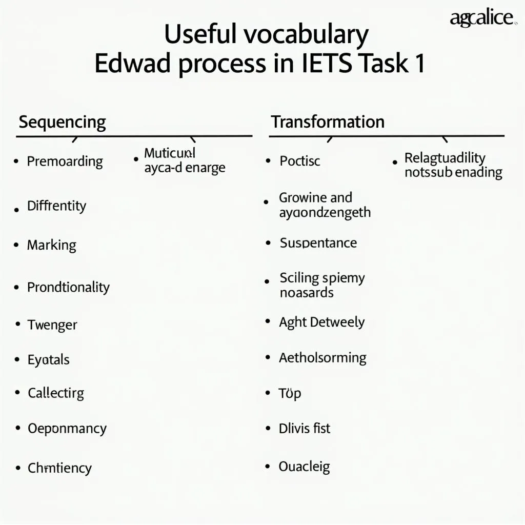 Từ vựng IELTS Task 1 flow chart