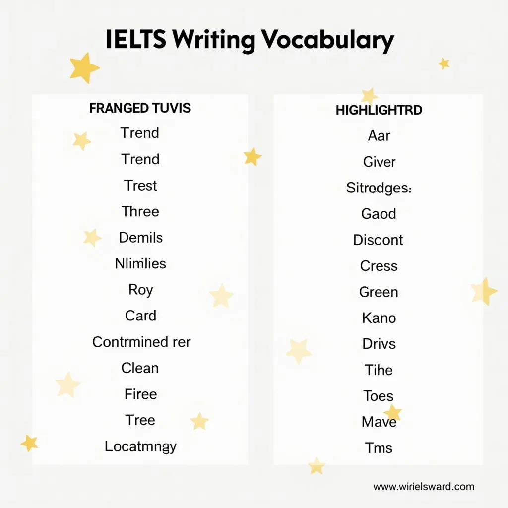 Từ vựng IELTS Writing Task 1