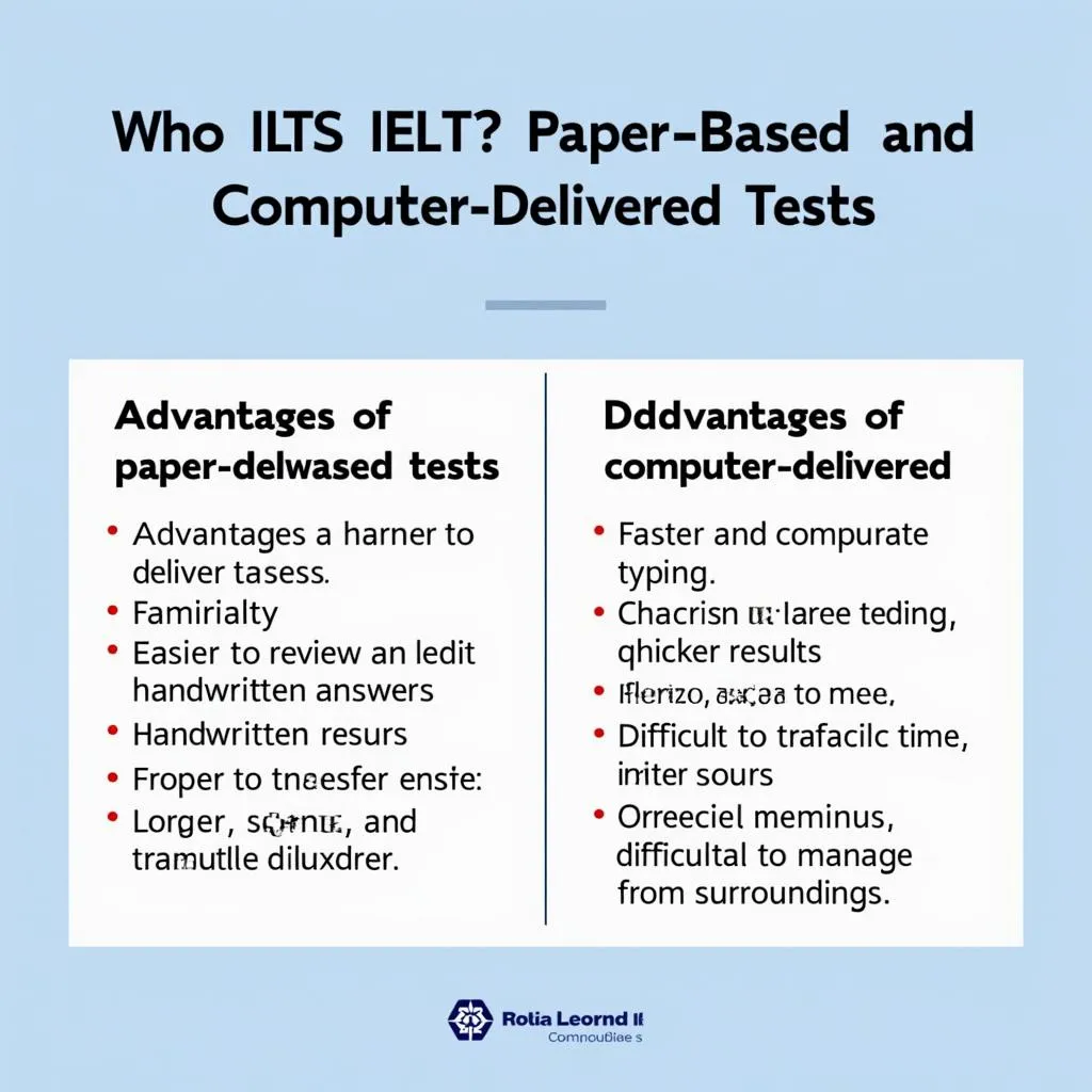 Bảng so sánh ưu và nhược điểm của IELTS Paper và Computer