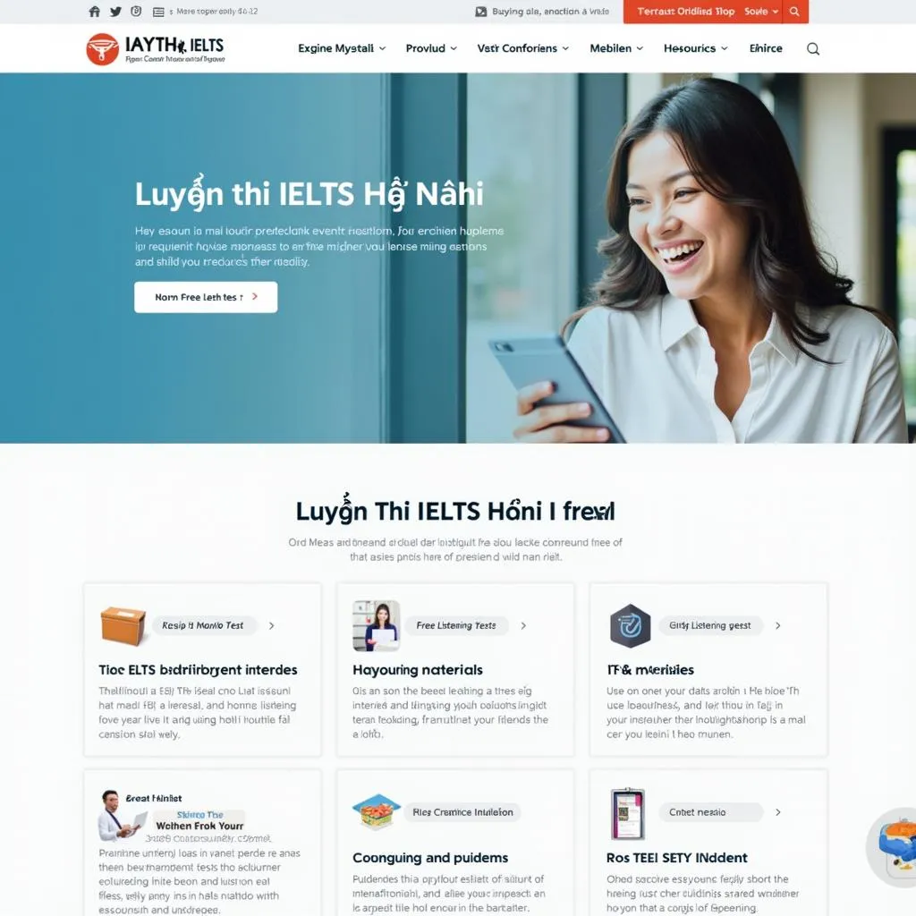 Website Luyện thi IELTS Hà Nội