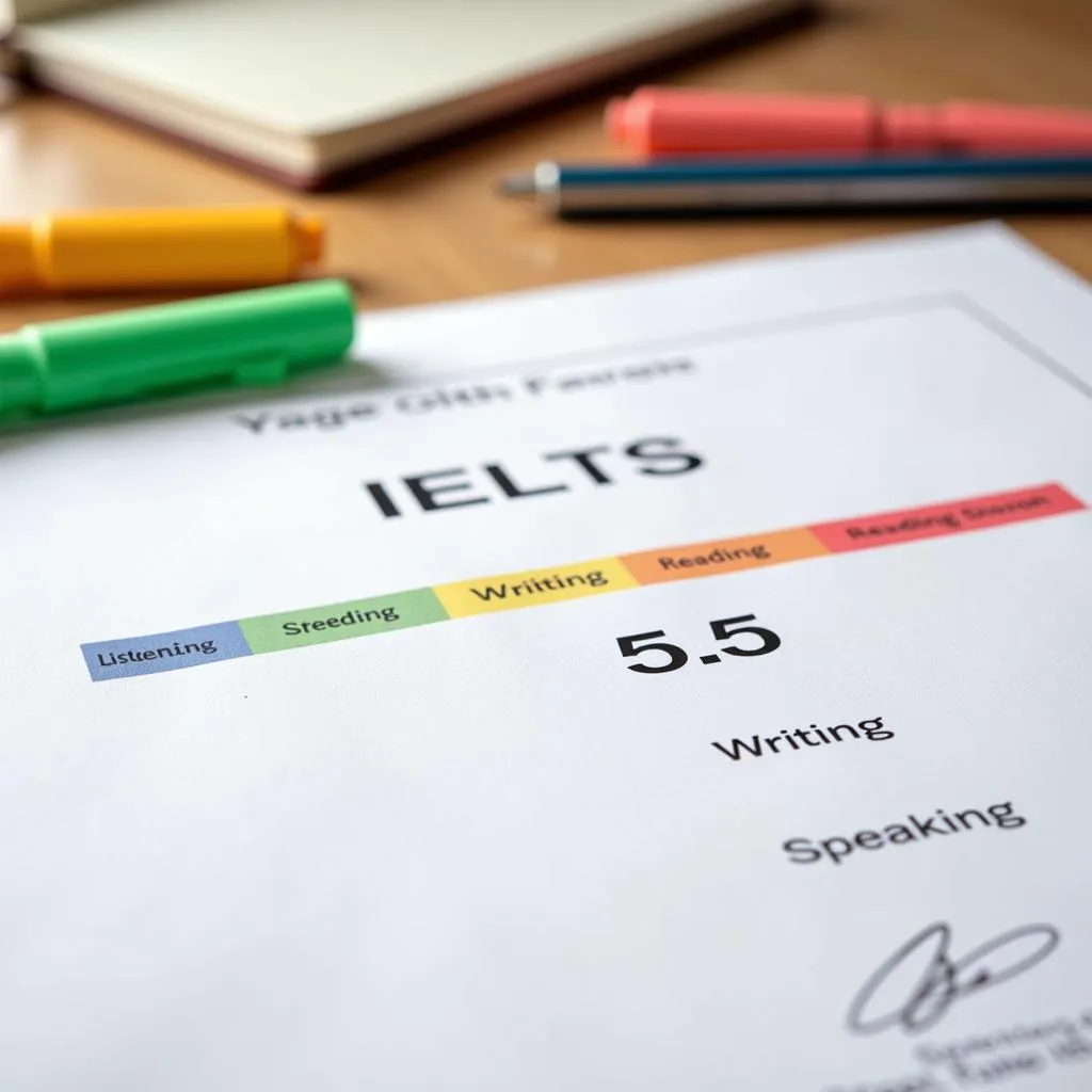 Bảng điểm IELTS 5.5