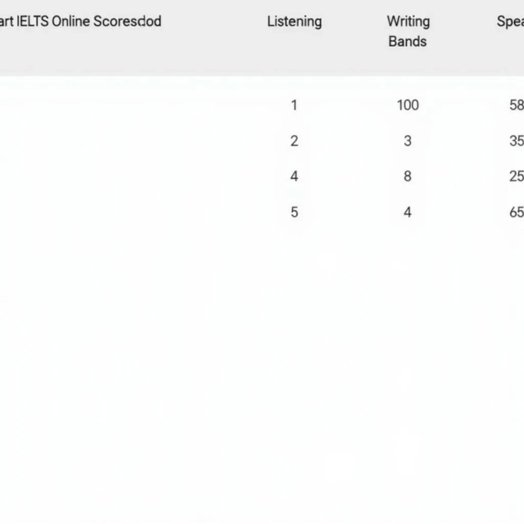 Bảng điểm IELTS online