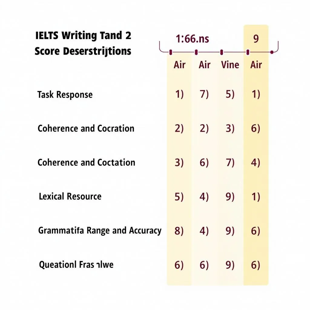 Bảng điểm IELTS Writing Task 2