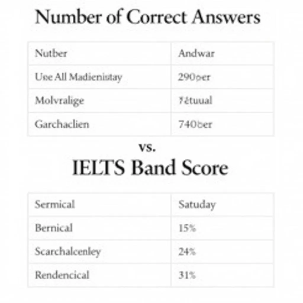 Bảng quy đổi điểm IELTS Reading