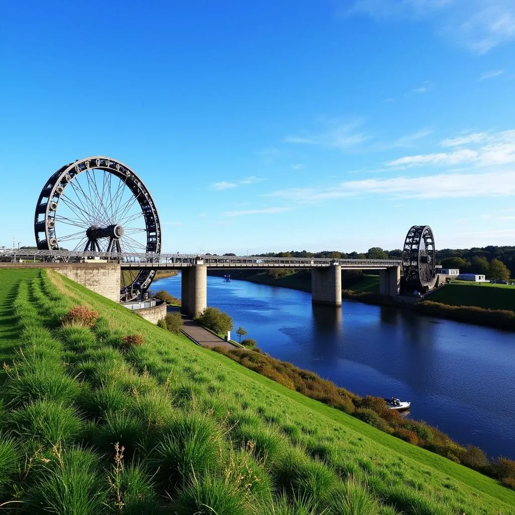 Toàn cảnh Falkirk Wheel hùng vĩ