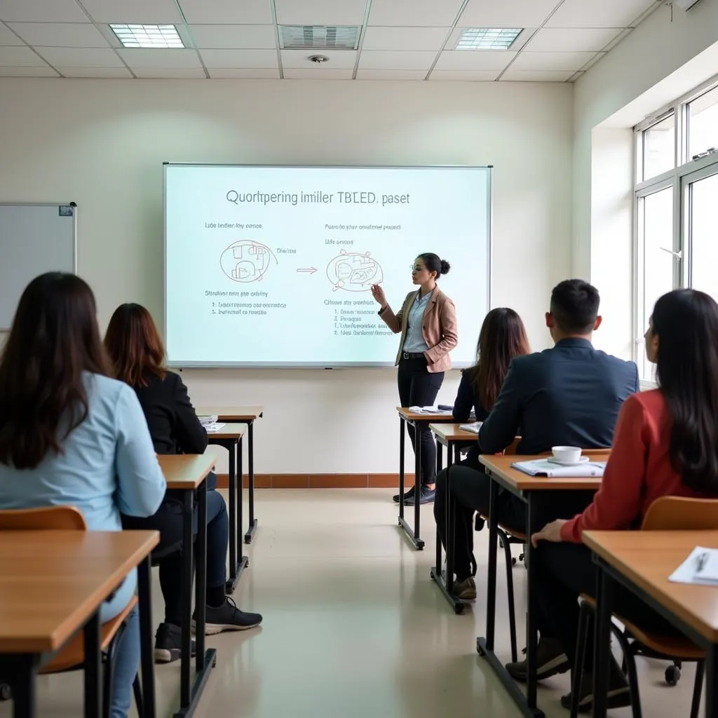 Giảng viên Luyện Thi IELTS Hà Nội đang giảng bài