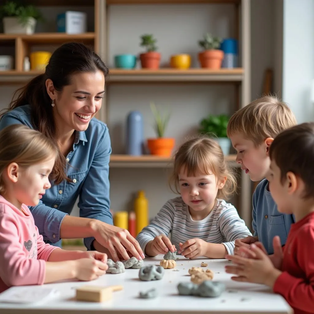 Giáo Viên Dạy Làm Đồ Thủ Công Cho Trẻ Em