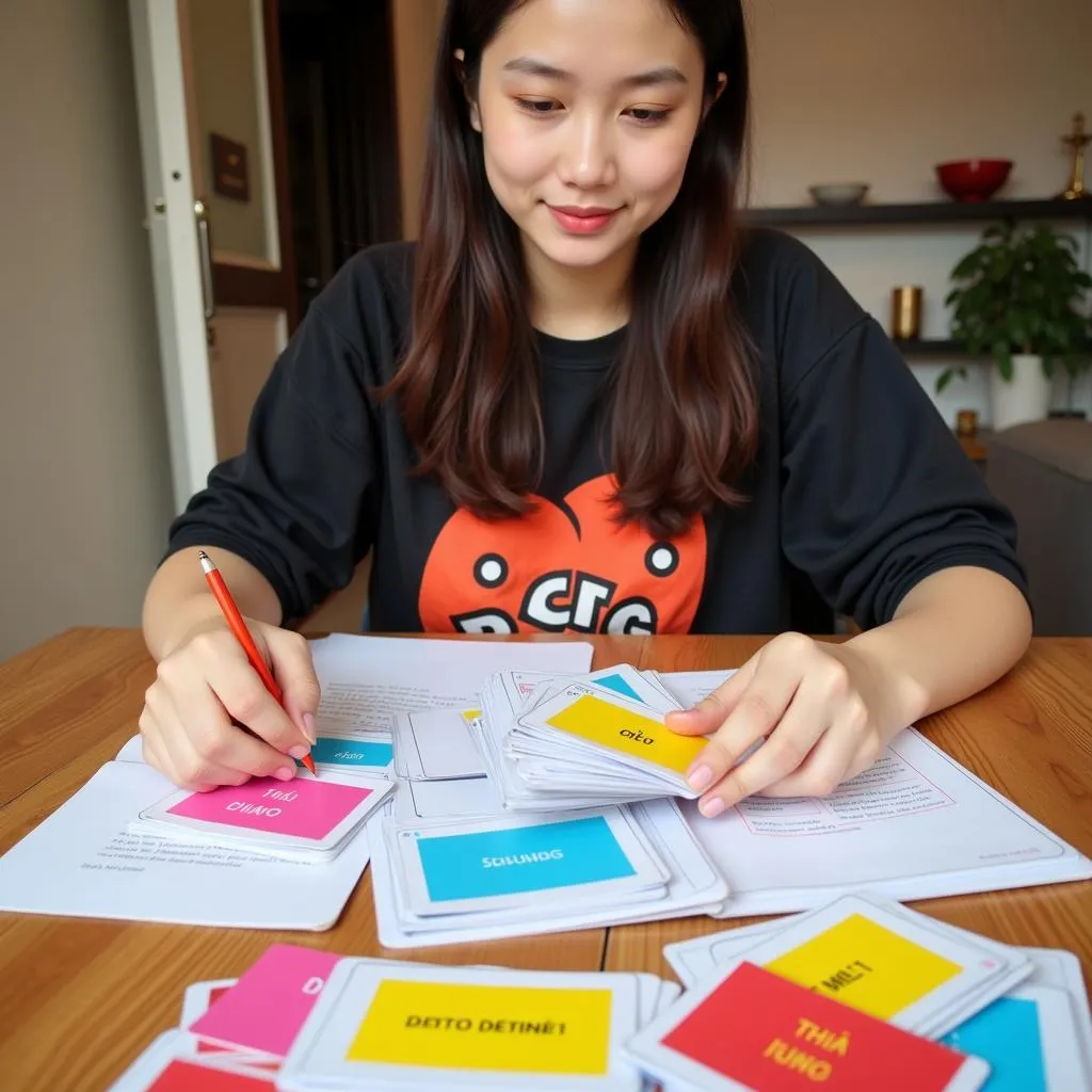 Học từ vựng IELTS qua flashcard