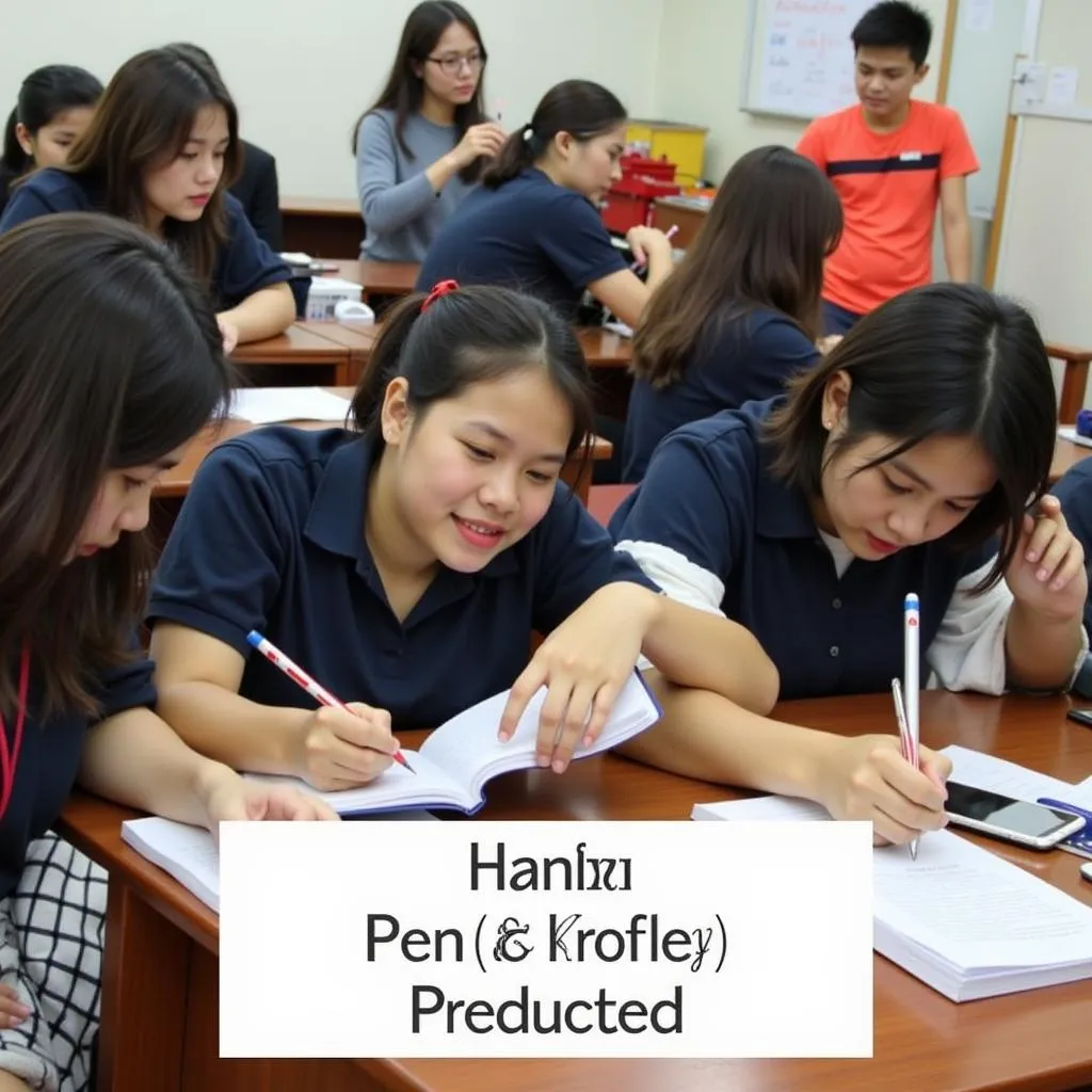 Hình ảnh lớp học IELTS pen and paper tại trung tâm Luyện thi IELTS Hà Nội