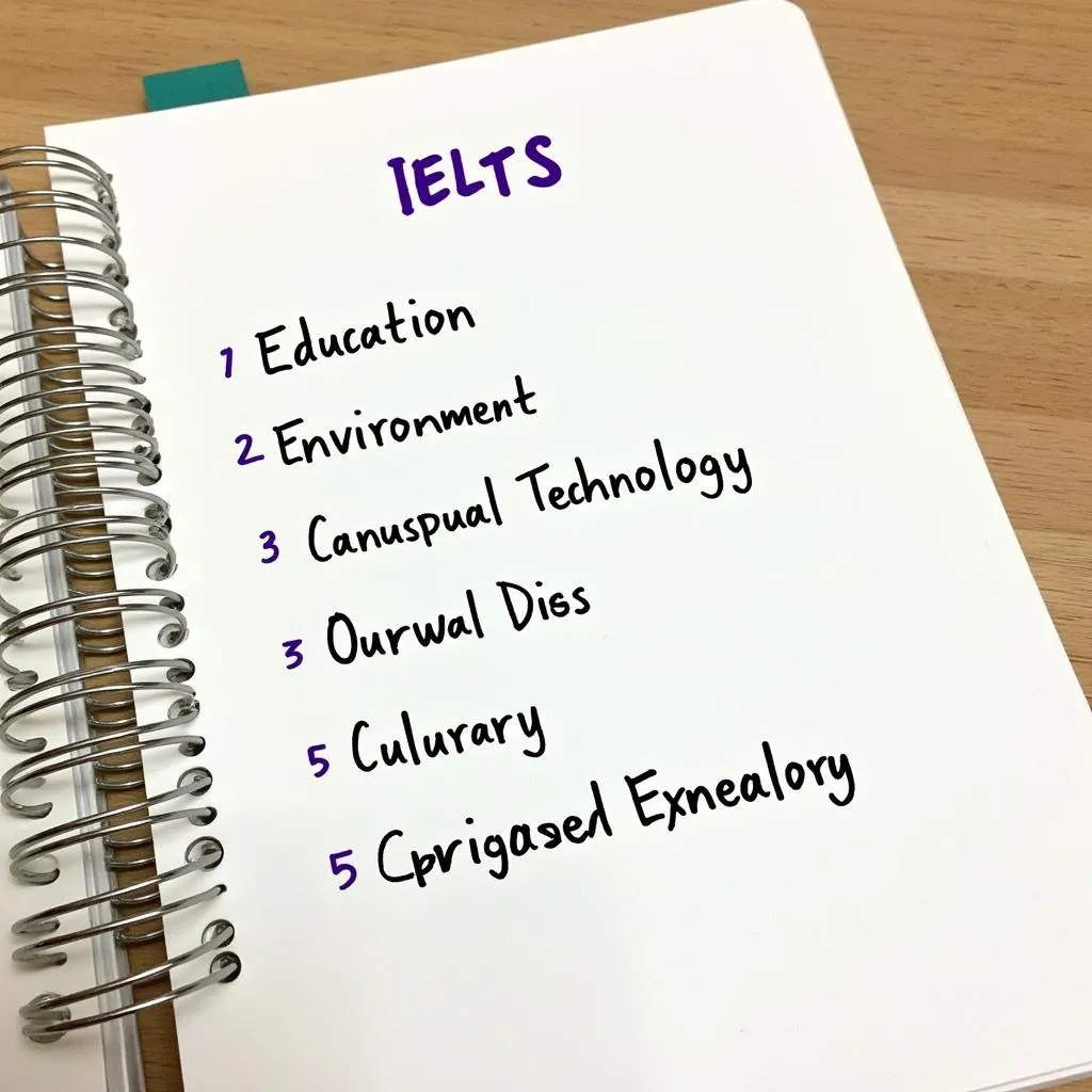 Learning IELTS vocabulary by topics