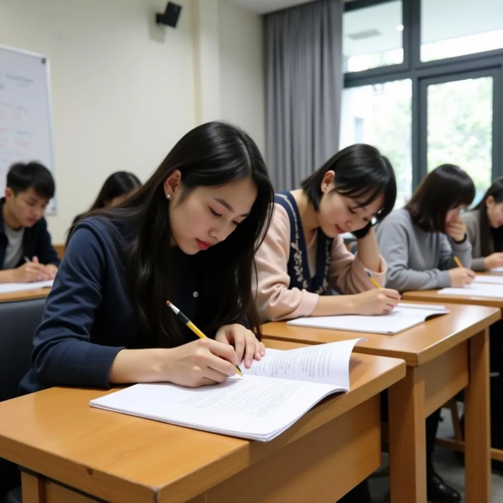 Học viên đang luyện thi IELTS tại Hà Nội