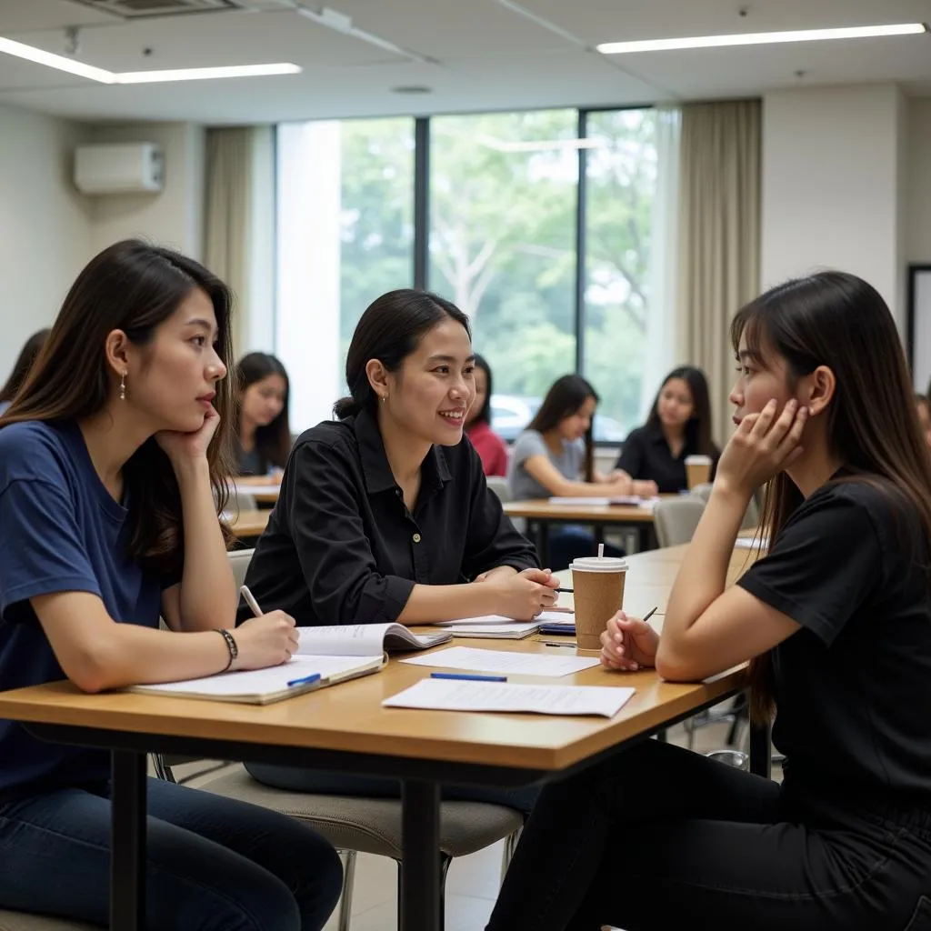 Học viên đang luyện thi IELTS tại Hà Nội