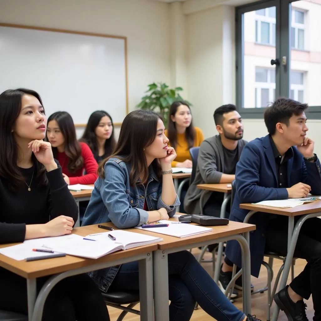 Học viên đang học IELTS tại trung tâm