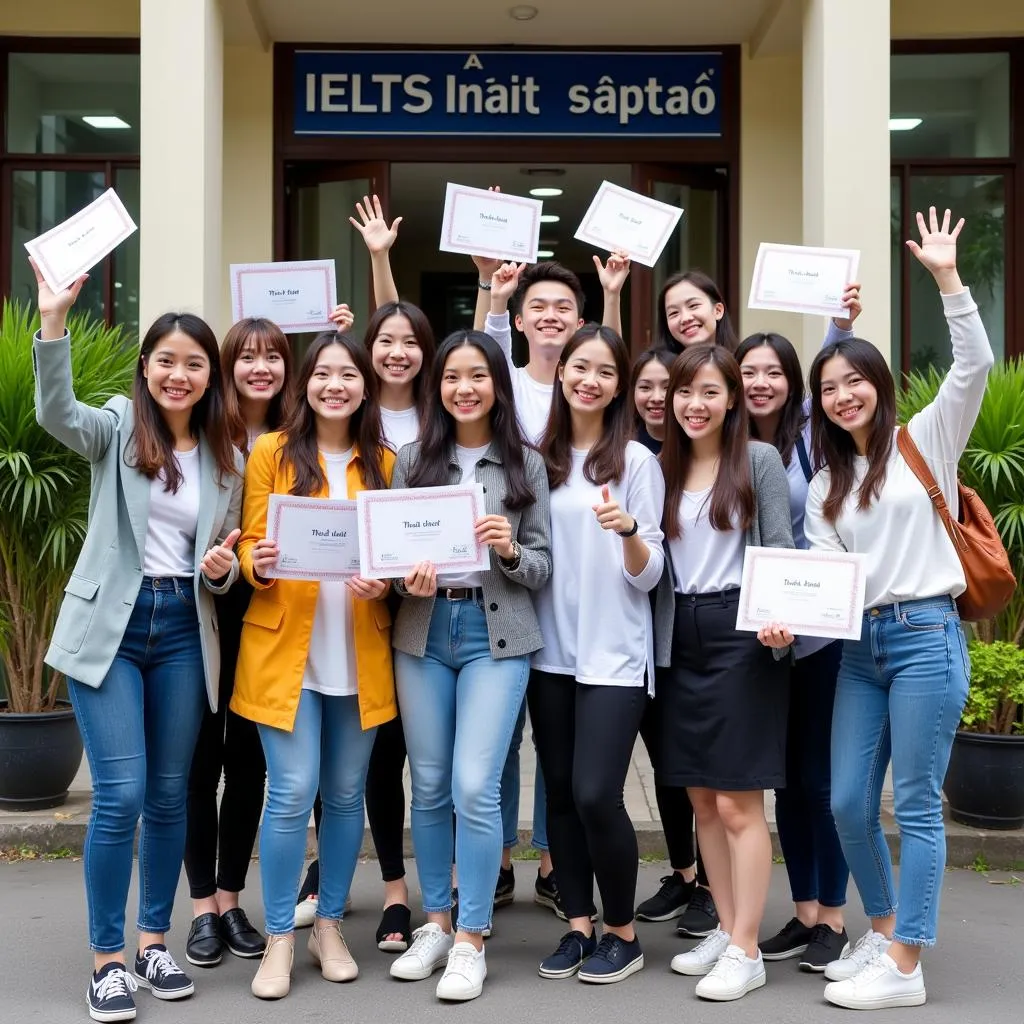 Học viên vui mừng khi nhận kết quả IELTS cao