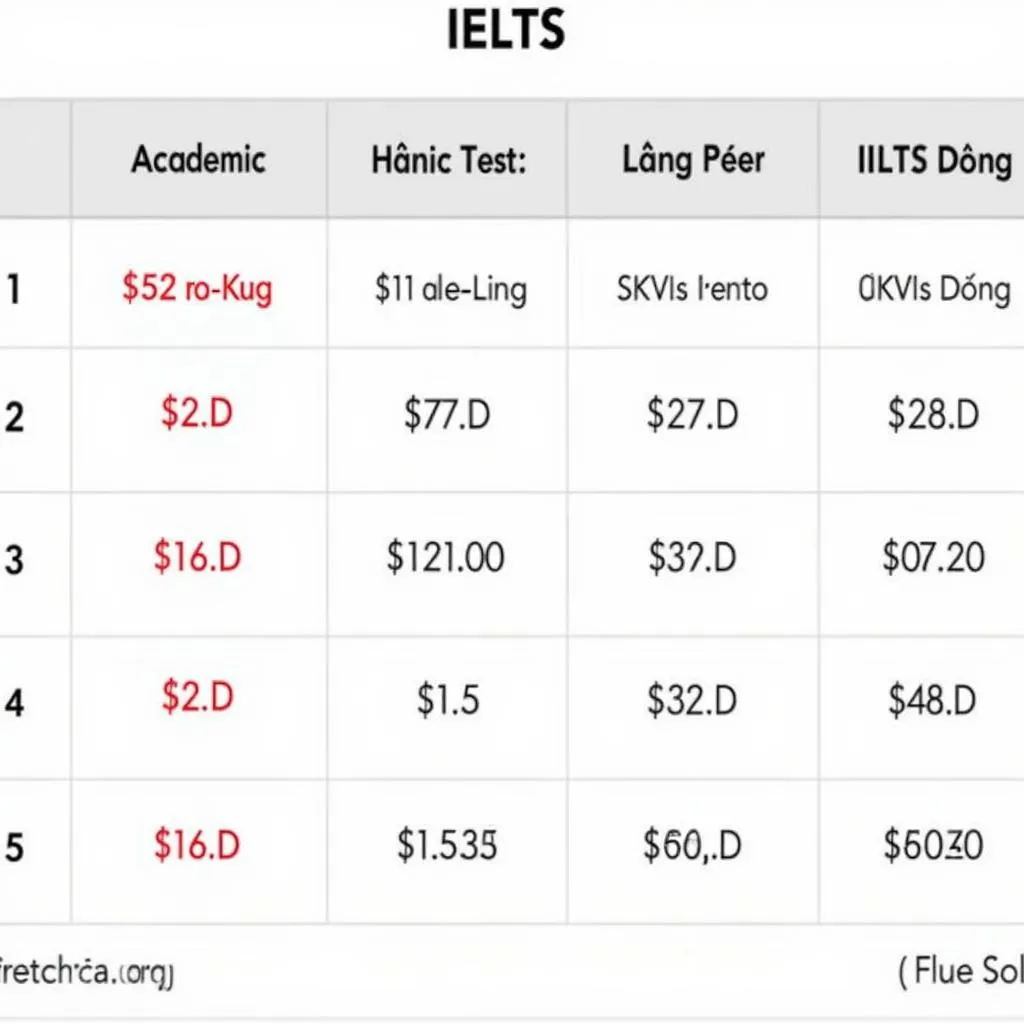 Lệ phí thi IELTS tại Hà Nội