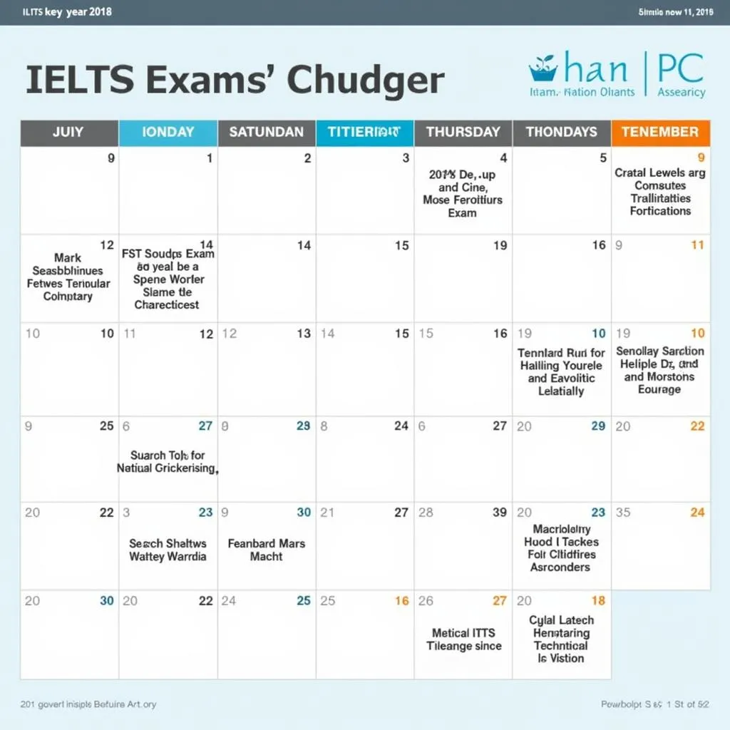 Lịch thi IELTS 2018 BC