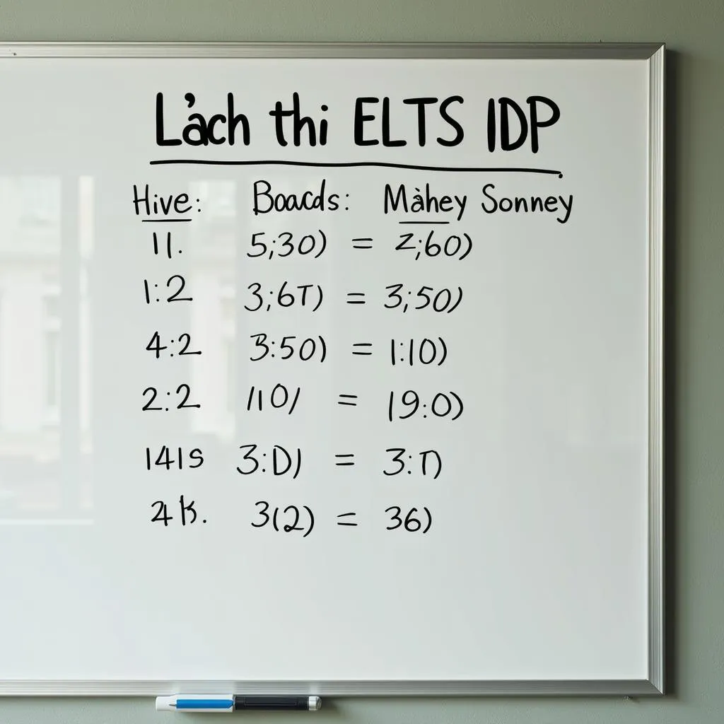 Lịch thi IELTS IDP