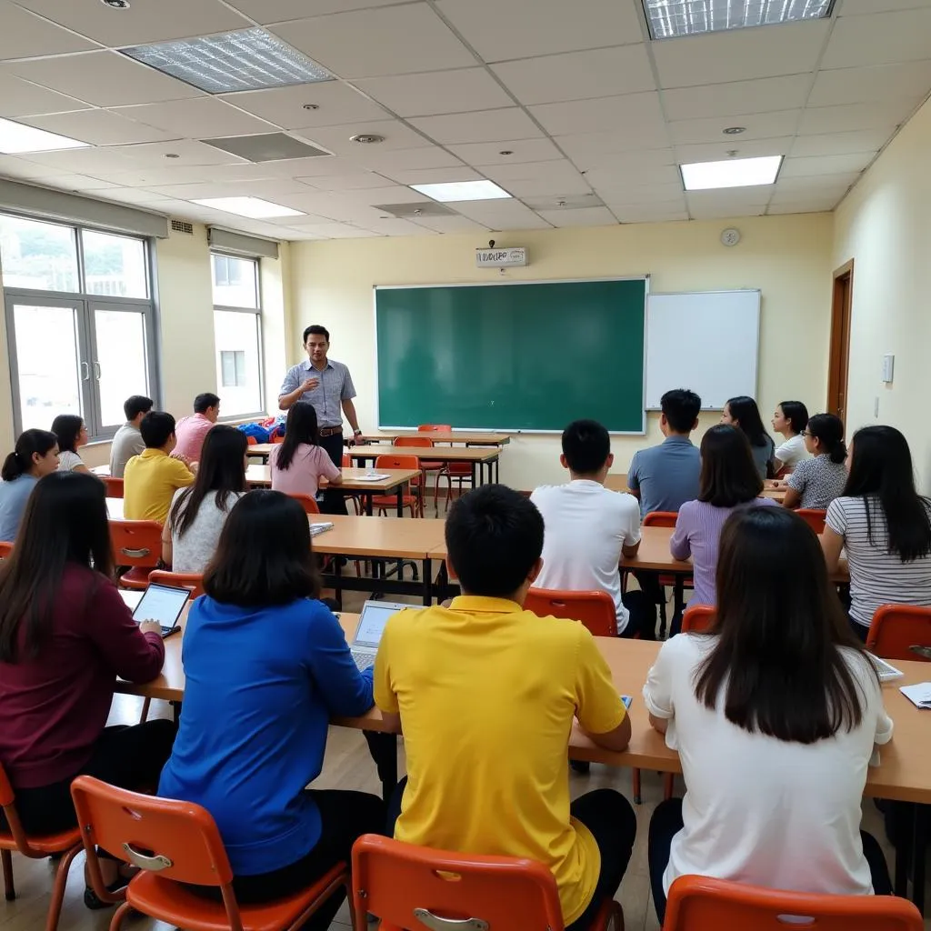 Lớp học IELTS sôi nổi tại trung tâm Luyện Thi IELTS Hà Nội