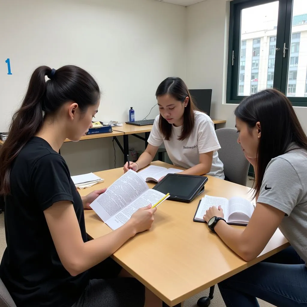 Hình ảnh học viên đang luyện thi IELTS tại trung tâm Luyện Thi IELTS Hà Nội