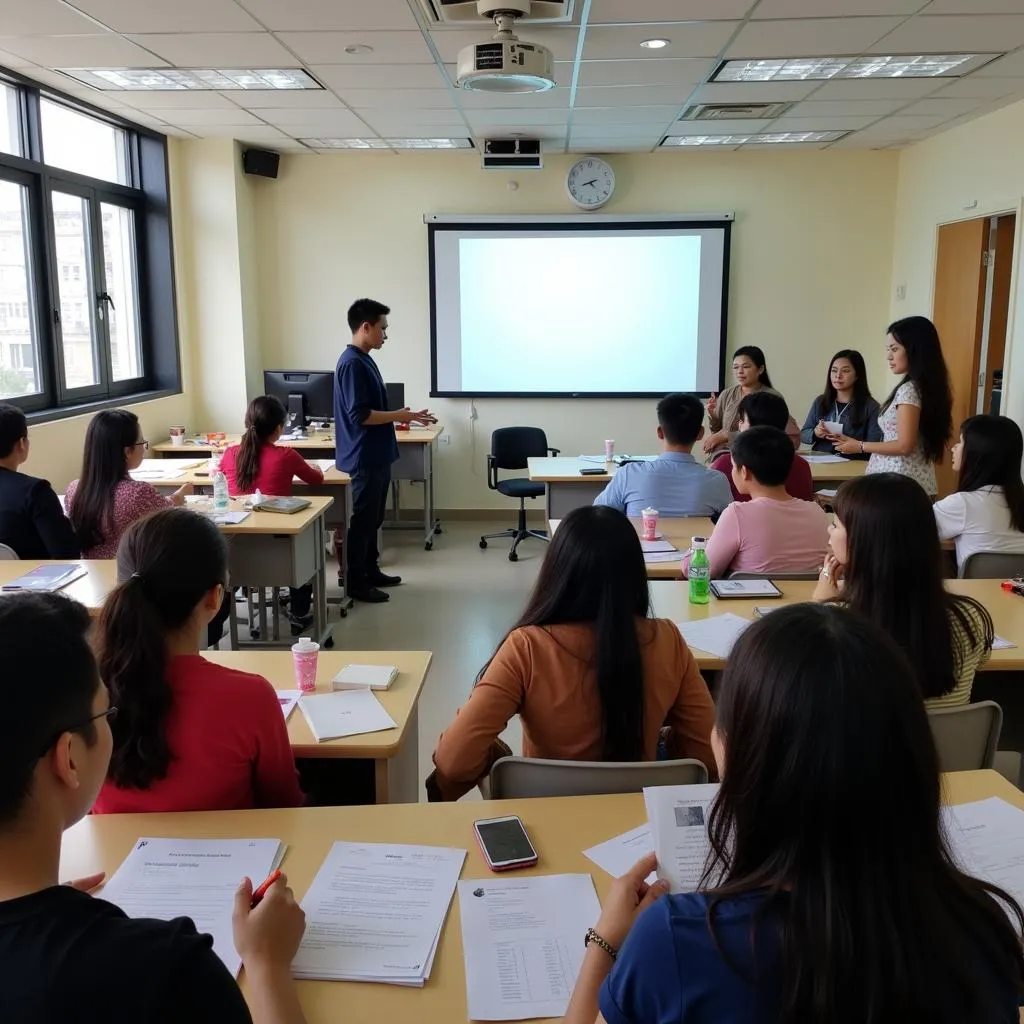 Lớp học Nguyễn Huyền IELTS sôi động