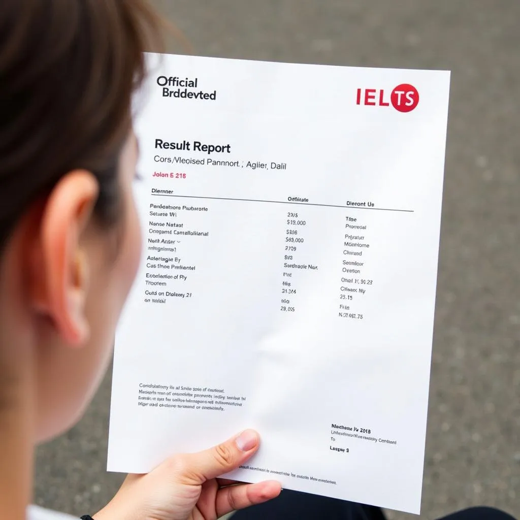 Nhận kết quả IELTS trên giấy