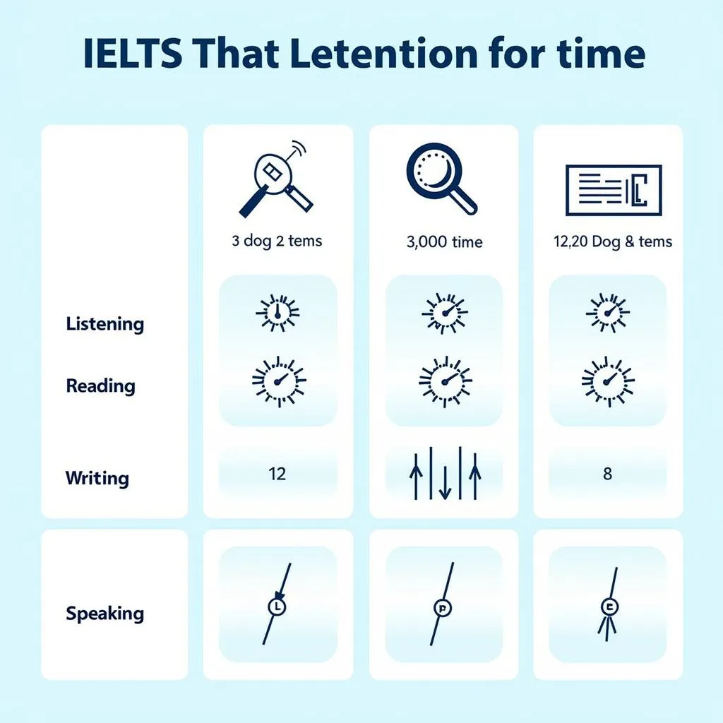 Phân bố thời gian bài thi IELTS