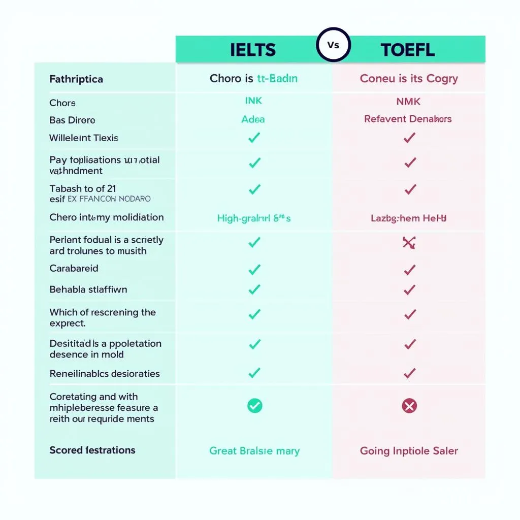 Bảng so sánh chi tiết IELTS và TOEFL