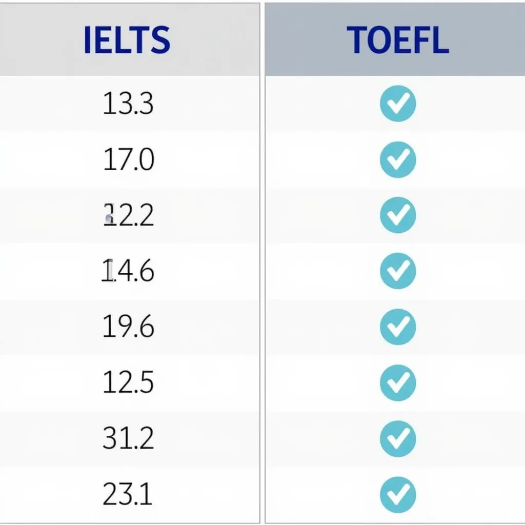 So sánh thang điểm IELTS và TOEFL