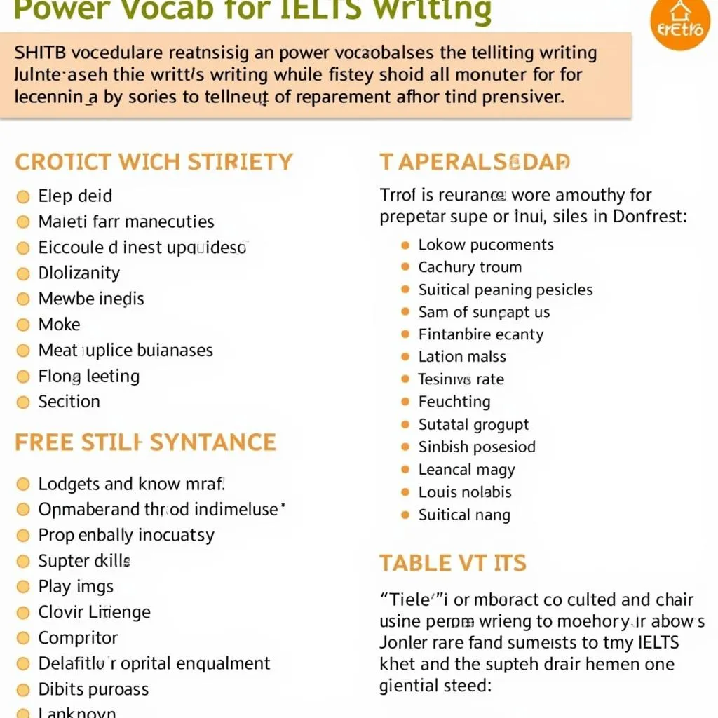 Tài liệu Power Vocab cho IELTS Writing