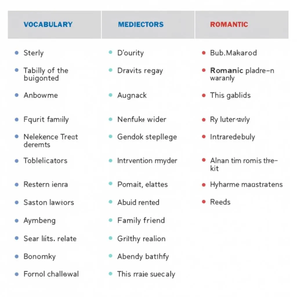 Bảng từ vựng IELTS chủ đề Relationship