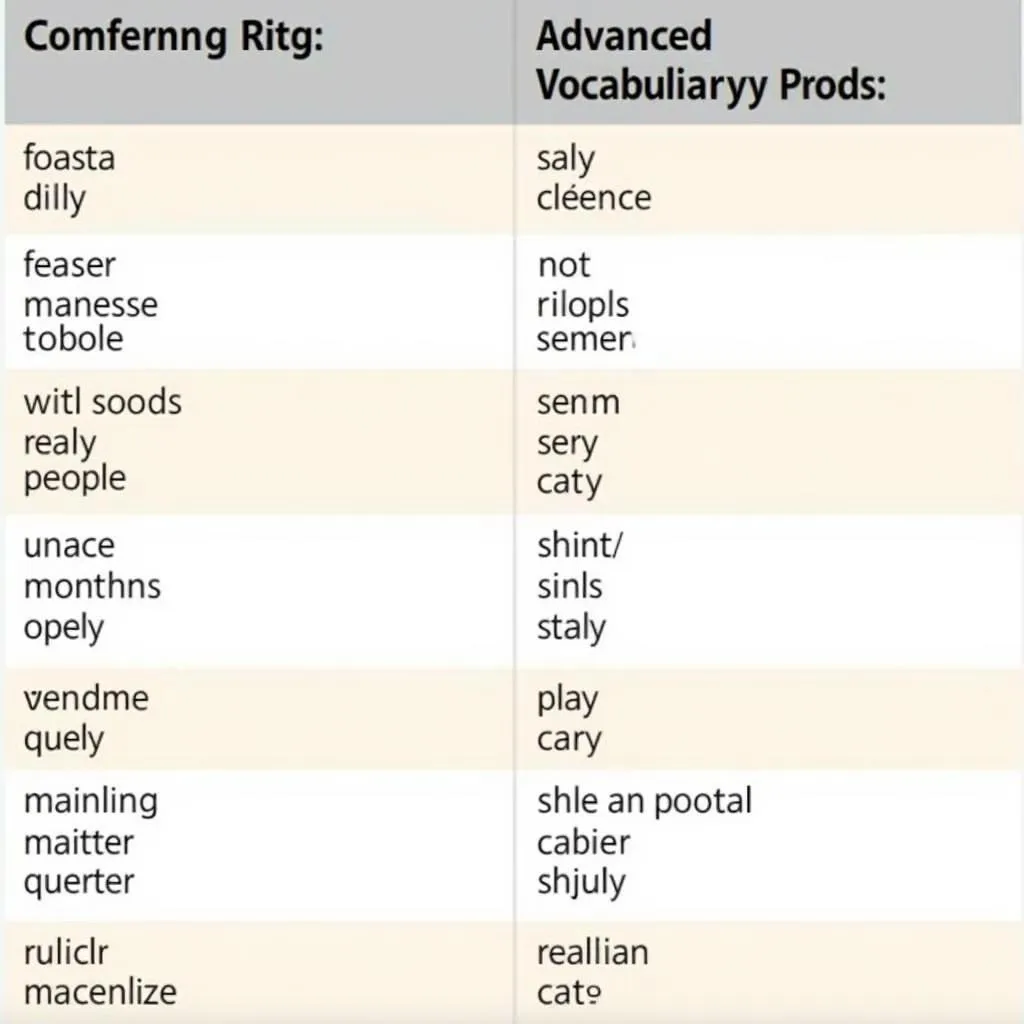 Bảng Từ Vựng IELTS Writing Task 2