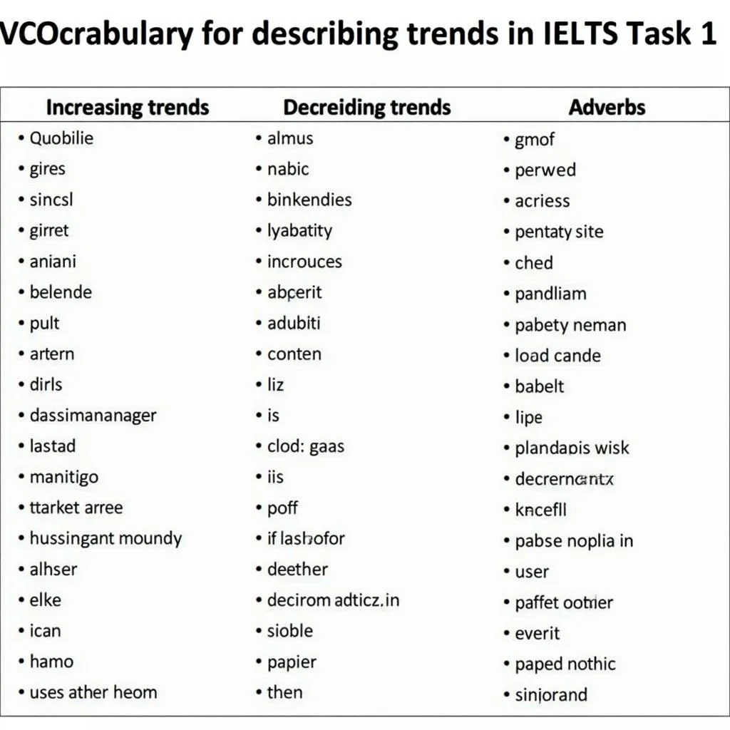 Sử dụng từ ngữ đa dạng khi viết overview IELTS Task 1